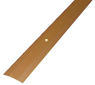 Dalsys Übergangsprofil Verbindungsprofil 90cm x 38mm zum Schrauben aus Aluminium, Verbindungsprofil geeignet für u.a. Fliesen, Laminat und Parkett Gold