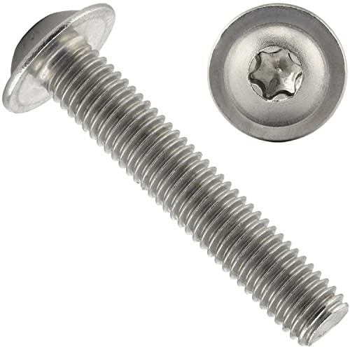 OPIOL QUALITY® Linsenkopfschrauben mit Flansch und Innensechsrund (ISR) ISO 7380 M5x12 mm aus Edelstahl A2 V2A (200 Stück) Flachkopfschrauben Linsenkopf Flanschschrauben Torx