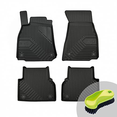 FROGUM No.77 Gummimatten Ganzjahresset von Auto Fußmatten Autofussmatten für Audi A6 C8 ab 2018 | Langlebiges TPE Material