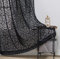 Lace Sheer Curtains for Living Room Bedroom Leaf Buds Patterned Window Curtain Panels Filtering Privacy Protection Sheer Window Drapes for Garden Yard Rod Pocket, 52W x 72L x 2, Black