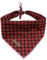 lionet paws Weihnachten Bandana für Hund Kopftücher Hundehalstuch Dreieckstuch für Kleine, Mittelgroße und Große Hunde Schwarz&Rot kariert