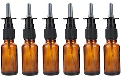 20ml Leere Bernstein Glas Nachfüllbare Tragbare Nasenspray Flaschen mit Presse Spray Kopf Feine Nebelsprüher Make-up Wasser Reise Container (10Pcs)