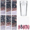 Nail Art Plates, 6 Stück Nagel Stamping Schablonen mit 1 Stück Transparent Stempel, 1 Stück Schaber, Nail Art Stamping Nail Print Stamper Pflanzen- und Tiermotive Maniküre DIY