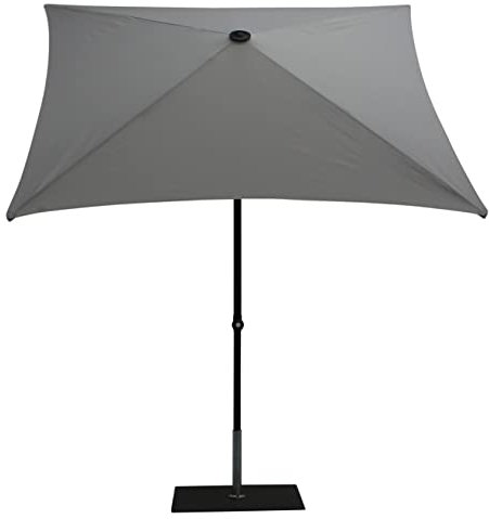 Maffei Art 453Q Trend - Sombrilla cuadrada de 200 x 200, Sombrillas Grandes, fabricada en Italia, gris