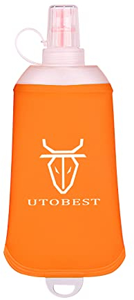 UTOBEST running soft flask,agua botellas flexible plegable,apto para Chaleco para correr,fácil de limpiar,Sin goteo agua,Comodos y sin sabor a plastico,BPA free,150ml/200ml/250ml/350ml/500ml