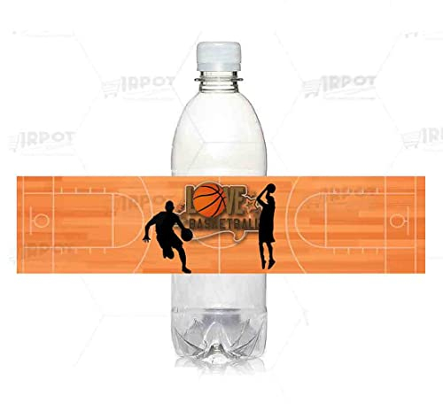 irpot Fascette adesive rettangolari 12 pz per Feste a Tema Fai da Te perfette da Applicare su Bottiglie di Acqua e succhi Decorazione per Gadget e Compleanno (Basket)