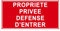 P906 - Propriété privée défense d'entrer - Panneau et Signalétique d'interdiction - Dimensions au choix - Norme ISO 7010