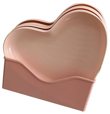 ZPSHYD Charming Heart-Shaped Dish, Petite Love Plate in Elegant Pink, Perfect for Valentine's Day & Wedding Favors (5pcs Set)