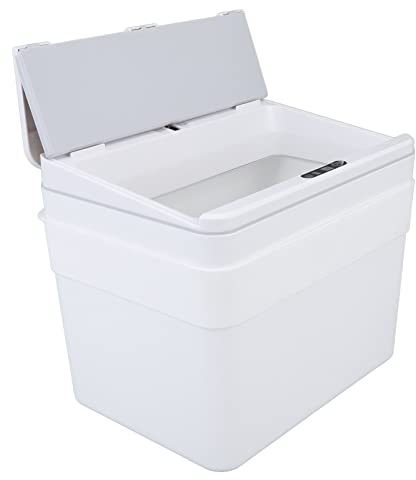 BSTCAR Papelera de baño con tapa, cubo de basura automático, carga USB, sensor de movimiento de pared, cubo inteligente para oficina y hogar, BSTCARvix5ghk6e3