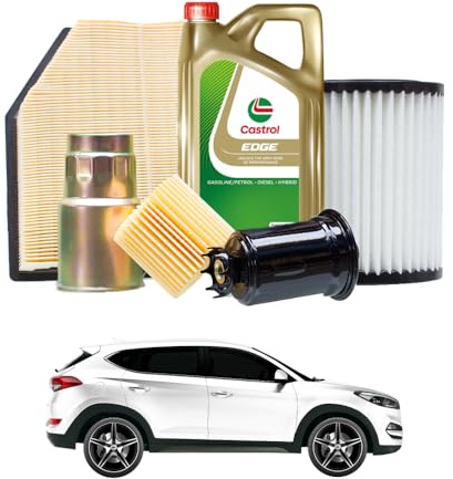 Tagliando compatibile con HYUNDAI Tucson 1.7 CRDi 85 kw Diesel 2015-2020 - 6 Litri di olio + 4 Filtri
