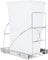 GeluEla Pull Out Trash Can Under Cabinet, 36L Under Sink Bin, Stainless Steel Slide Out Garbage Shelf, Adjustable Cupboard Bin, Trash Can Slider for Kitchen, Cabinet, Sink