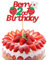 Bliceon Decoración para tarta de fresa, decoración de tarta de fresa con purpurina, decoración de tarta de fresa para niños, niñas, cumpleaños, baby shower, suministros (2)