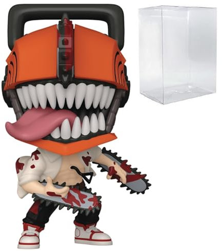 POP Anime: Chainsaw Man - Bloody Chainsaw Man Limited Edition Chase Funko Vinyl Figure (Bundled with Compatible Box Protector Case), Multicolored, 3.75 inches