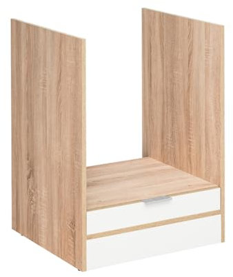 Mueble horno de cocina Vanessa, color beige y blanco, 60 x 81 cm