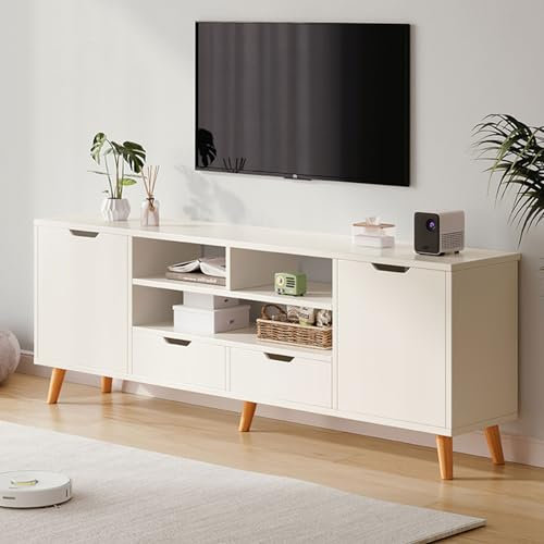 HHCTEBEC Mueble De TV NóRdico, Moderno Y Sencillo, para Dormitorio, Sala De Estar, Hogar, Apartamento PequeñO, Mesa De Centro, Mueble De TV con Estantes De Almacenamiento Abiertos,B3