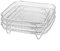 3pcs Versatile Square Air Fryer Rack Set,Stackable 304 Stainless Steel Racks