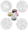 Zwenjuan Kuchenschablonen,4 Stück Blume Herz Spray Schablonen,Wiederverwendbare Kuchenbackschablonen,Torten Schablonen Tatoo Spray Schablonen für DIY Zuckerpulver Sieb Gebäck Spray Backwerkzeuge
