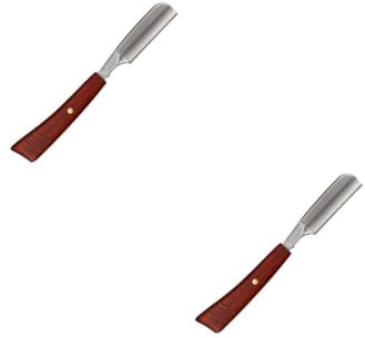 Ipetboom 2stücke Non-skid Holzgriff Rasierer Für Männer Manuelles Bart Und Haarschnittwerkzeug Für Friseursalons Und Persönliche Pflege Klassischer Rasierer Für Glatte Rasur