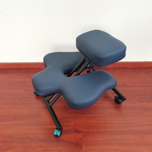 Bürostuhl, höhenverstellbar, kniender Bürostuhl, 150 kg, Soul Seat-Stuhl mit gekreuzten Beinen auf Rädern, Haltungsstuhl für Schreibtisch, Heimbesprechung/Arbeitszimmer/Powder Ro