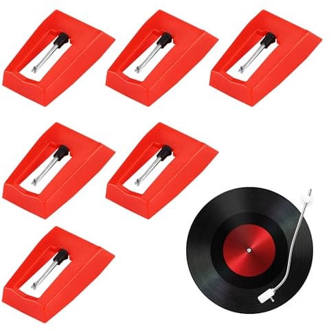 6 Pezzi Puntine per Giradischi Universali,Ago per Giradischi Puntina con Punta Diamantata Ricambio Puntina per Giradischi per Grammofoni e Giradischi