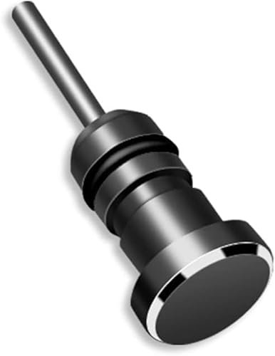 Ymhapp Bouchons anti-poussière noirs pour prise jack 3,5 mm pour écouteurs, prise jack auxiliaire de 3,5 mm, broche de retrait de carte pour téléphone portable, bouchons anti-poussière pour entretien,