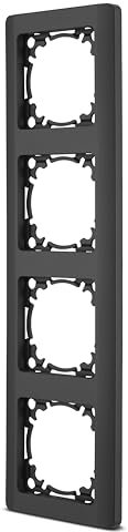 REV Série d'interrupteurs Nova - Cadre à 4 prises pour prises, interrupteurs et autres inserts, anthracite