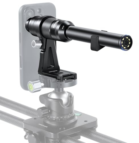 NEEWER 16mm 4X Macro Probe Lens with 109° FOV 17mm Thread Rechargeable LED Light for Mobile Macro Photography Video Recording Compatible with iPhone Samsung Camera Lens NEEWER Phone Cage/Case, LS-63