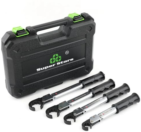 3S SuperSamaStore ST-E2629 Ensemble de 4 Clés Dynamométriques 17-29 mm | Préréglées, pour Installations de Climatisation avec Gaz R32, R22 et R410, avec Mallette