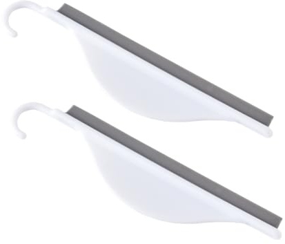 Yardenfun Limpiacristales de Silicona 2 Piezas Escobilla de Goma para Ventanas y Encimeras Rascador Resistente y Flexible para Baño Hogar y Coche Uso Multifuncional Vidrio y Azulejos