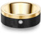 Trilani Damen-Ring Edelstahl gelbvergoldet Zirkonia weiß Brillantschliff - Edelstahlring vergoldet Carbon Verlobunsgring Ehering Partnerring