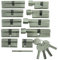 10x Zylinderschloss gleichschließend verschiedene Größen 1x100mm 1x90 mm 1x85mm 1x70 mm 1x60mm 1x40mm / 1x90mm 1x80mm 1x70mm 1x60mm mit Dreh-Knauf inkl. 20 Schlüssel