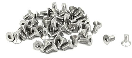 sourcing map M2x4mm T6 304 plate vis tête Torx 50Pcs