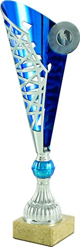 Art-Trophies AT82042 Sport-Trophäe, Silber/Blau, Einheitsgröße