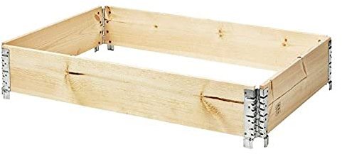 rg-vertrieb Palettenrahmen Aufsatzrahmen für Europaletten Hochbeet Gartenbeet Stapelrahmen 120x80x19cm Mengen wählbar (5 Stück)