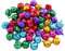 Perlin - 1000 Glöckchen Glocken Schellen 6mm mit Öse Rund Mix Farbe Bunter Basteln Metallglöckchen, Mini Anhänger M31 x2