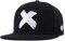 Berretto Snapback Nero Regolabile Donnen Uomini Unisex Cappelli Primavera Estate Cappellini Visiera Piatta X Ricamo