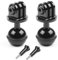 D&F 2 stücke 1 '' Durchmesser Ball Mount CNC Legierung Stativkopf Adapter mit 3/8 '' Schraubenloch Kompatibel für GoPro AKASO YI und Andere Action Kamera