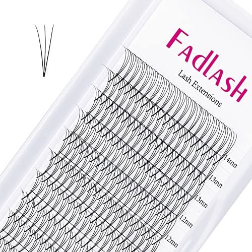 Fadlash Pre Made Fans Eyelash 3D 0.07mm D Curl Mix 8-14mm Pointy Base Premade Lash Extension Fadlash Lashes Fan Pre Made Russian Lashes Premade Volume Russian Lashes(3D-0.07-D-MIX)