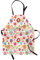 ABAKUHAUS Floral Delantal de Cocina, Mariquita Bird Fresa, Lavable Largo Ajustable Colores Nítidos Durables, Multicolor