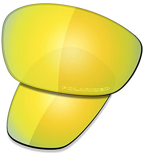 SAUCER Verres de rechange haut de gamme pour lunettes de soleil Oakley Straight Jacket 2007 High Defense – Or 24 carats polarisés