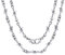 ChainsHouse Barbed Wire Necklace 22 Inch Silver Tone Zinc Alloy Metal Chain Gothic Chains for Men Women Punk Jewlery Grunge Necklaces