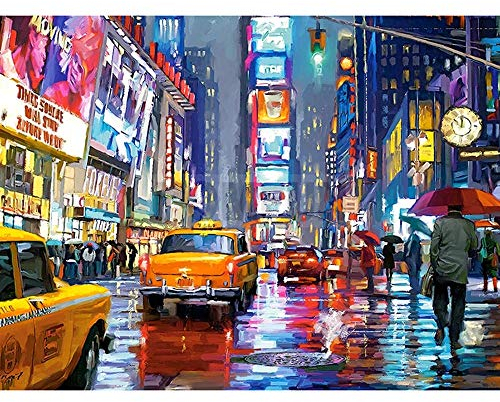 Puzzles for Adults 4000 Piece Jigsaw Puzzles for Family Brain Teasers Game Klassische Puzzles Straßen von New York, USA Puzzle 4000 Teile Farbenfrohes Puzzle für Erwachsene und Kinder ab 14 Jahren,Ge