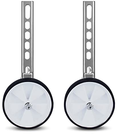 Ejoyous Fahrrad-Trainingsräder, Fahrrad-Stützräder für Kinder, verstellbare Universal-Trainingsräder für Anfänger, Balance Auxilia Reiten Trainingsräder montiert Kit (1 Paar, weiß)