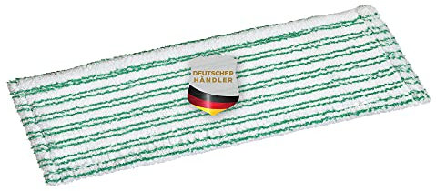Okaei - Housse de serpillière 1 Piece (40 CM) - Housse en 100% Microfibre Premium Vert - Optimale pour Le Nettoyage en Profondeur des sols Lisses et légèrement irréguliers