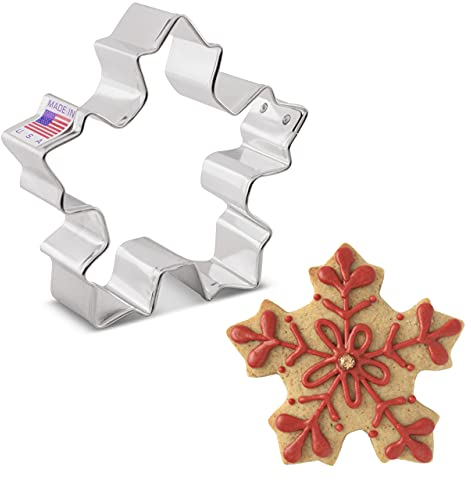 Emporte-pièce festif en forme de flocon de neige, 8,3 cm, fabriqué aux États-Unis par Ann Clark