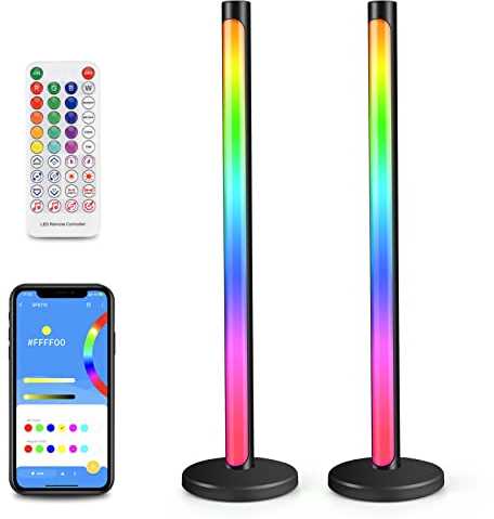 Smart LED Lightbar, RGB TV Ambient Lampe Backlight Hintergrundbeleuchtung mit App und Fernbedienung, Dimmbare mit Multi-Modi & Timer, Music Sync Play Lichtbar für Gaming, PC, TV