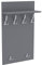AKKE 120x60 | MAXI Garderobenpaneel Wandgarderobe Garderobe Wandpaneel Kleiderstange ALUMINIUM | LIGHT GRAPHITE