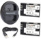 Newmowa Double USB Chargeur + 2 Remplacement Batterie LP-E6 pour Canon LP-E6, LP-E6N et Canon EOS 5DS R, EOS 5DS, EOS 5D Mark IV, EOS 5D Mark III, EOS 5D Mark II, EOS 6D, EOS 7D, EOS 7D Mark II