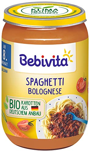 Bebivita Menüs ab 8. Monat Spaghetti Bolognese, 6er Pack (6 x 220 g), Mittel