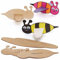Baker Ross FC801 Hummel Holz Bastelset - 8er Pack, Kleine Bausätze für Kinder zum Basteln